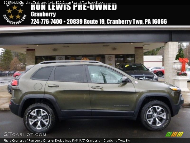 ECO Green Pearl / Trailhawk Black 2015 Jeep Cherokee Trailhawk 4x4