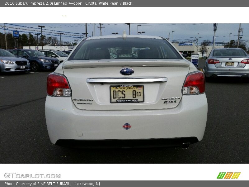 Crystal White Pearl / Black 2016 Subaru Impreza 2.0i Limited 4-door