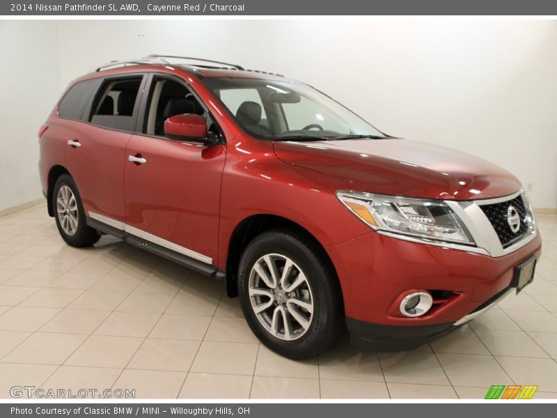 Cayenne Red / Charcoal 2014 Nissan Pathfinder SL AWD