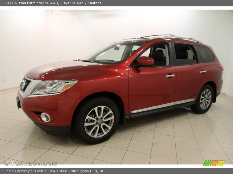 Cayenne Red / Charcoal 2014 Nissan Pathfinder SL AWD