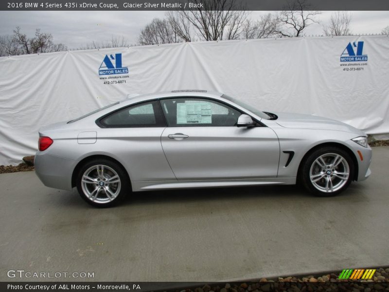 Glacier Silver Metallic / Black 2016 BMW 4 Series 435i xDrive Coupe