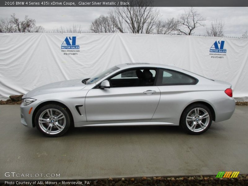 Glacier Silver Metallic / Black 2016 BMW 4 Series 435i xDrive Coupe