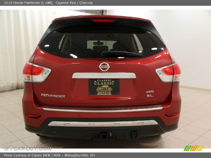 Cayenne Red / Charcoal 2014 Nissan Pathfinder SL AWD