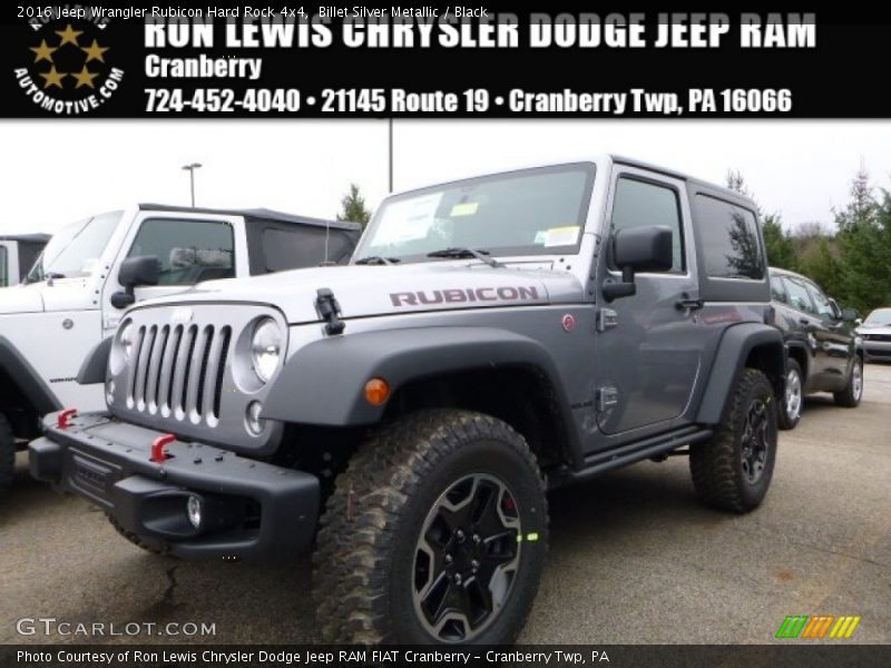 Billet Silver Metallic / Black 2016 Jeep Wrangler Rubicon Hard Rock 4x4