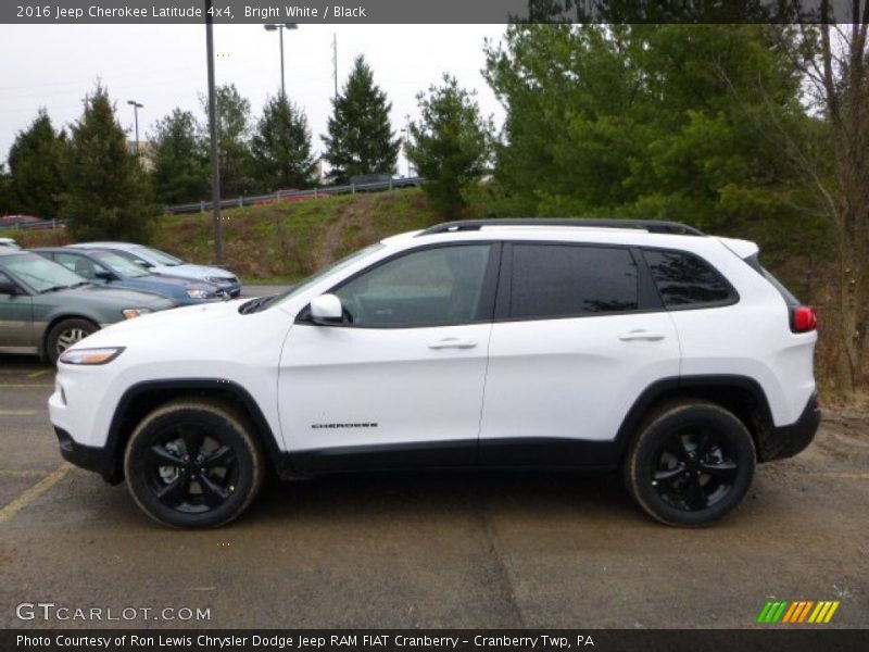 Bright White / Black 2016 Jeep Cherokee Latitude 4x4