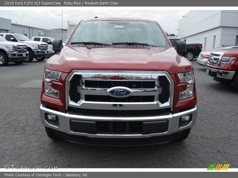 Ruby Red / Medium Earth Gray 2016 Ford F150 XLT SuperCrew