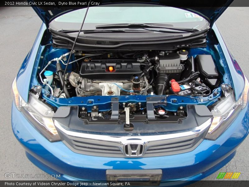 Dyno Blue Pearl / Gray 2012 Honda Civic LX Sedan