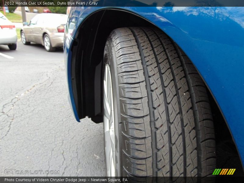 Dyno Blue Pearl / Gray 2012 Honda Civic LX Sedan