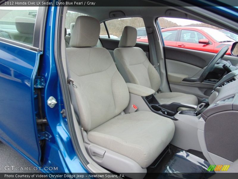 Dyno Blue Pearl / Gray 2012 Honda Civic LX Sedan