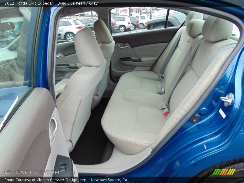 Dyno Blue Pearl / Gray 2012 Honda Civic LX Sedan