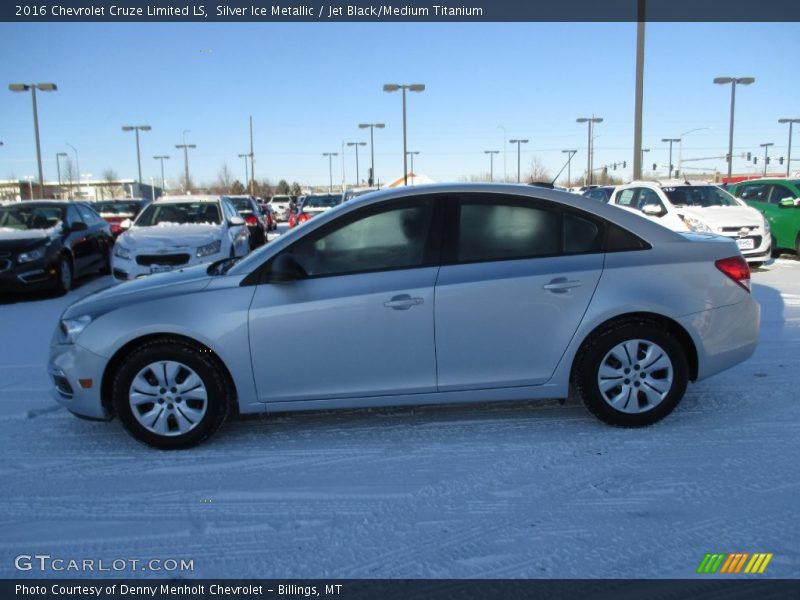 Silver Ice Metallic / Jet Black/Medium Titanium 2016 Chevrolet Cruze Limited LS