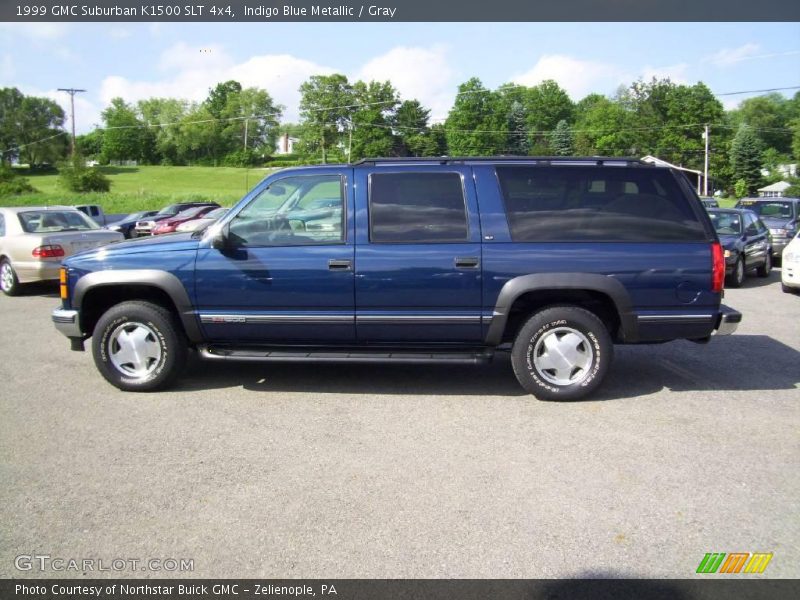Indigo Blue Metallic / Gray 1999 GMC Suburban K1500 SLT 4x4
