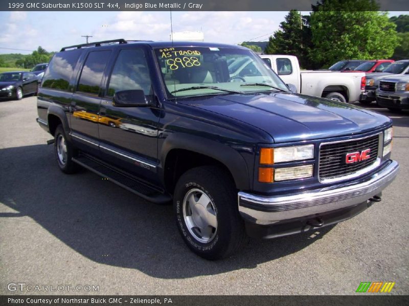Indigo Blue Metallic / Gray 1999 GMC Suburban K1500 SLT 4x4