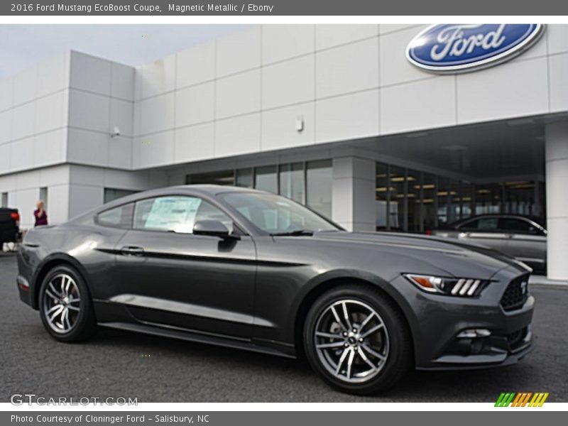 Magnetic Metallic / Ebony 2016 Ford Mustang EcoBoost Coupe