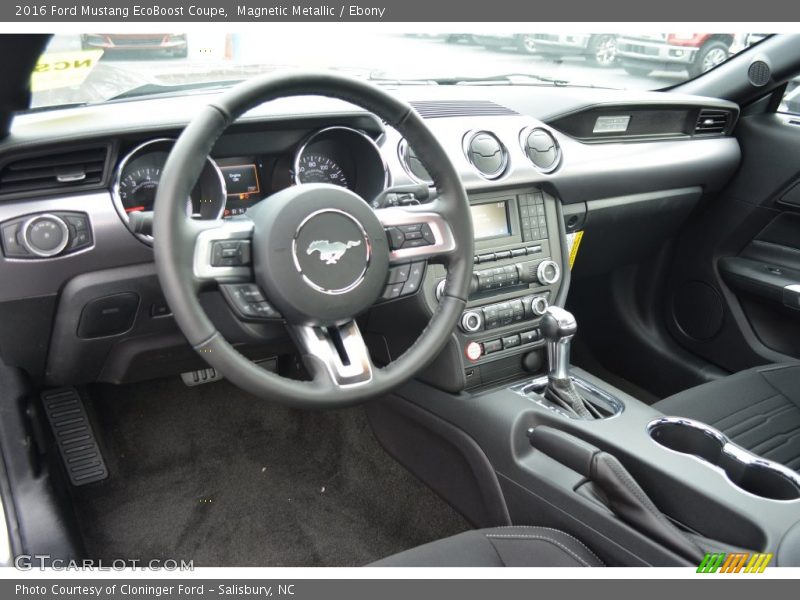 Magnetic Metallic / Ebony 2016 Ford Mustang EcoBoost Coupe