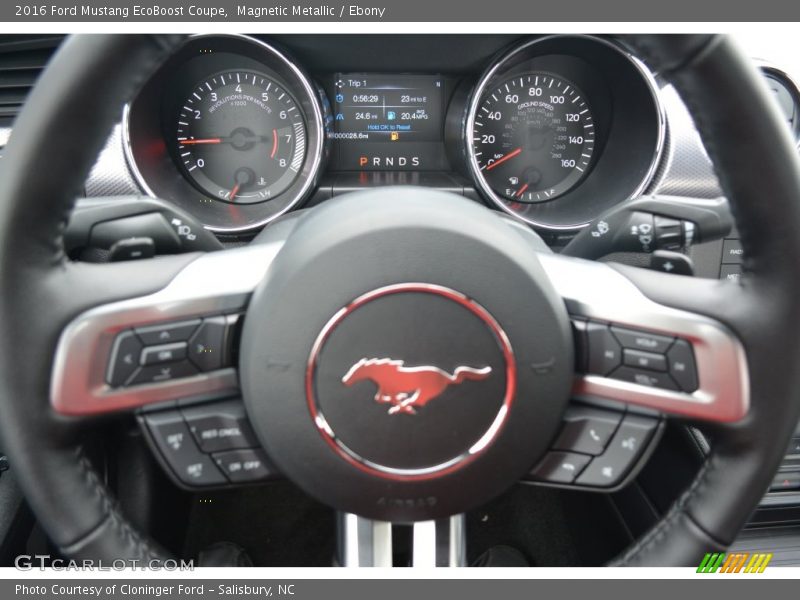 Magnetic Metallic / Ebony 2016 Ford Mustang EcoBoost Coupe