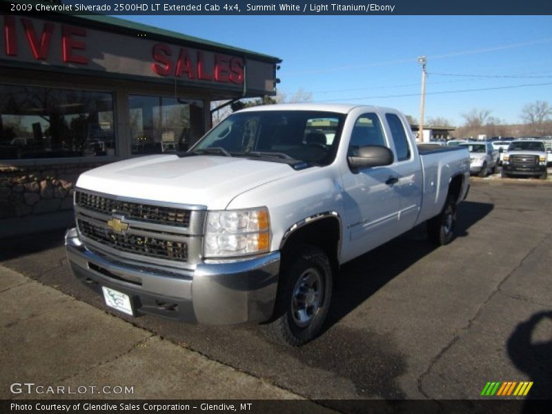 Summit White / Light Titanium/Ebony 2009 Chevrolet Silverado 2500HD LT Extended Cab 4x4