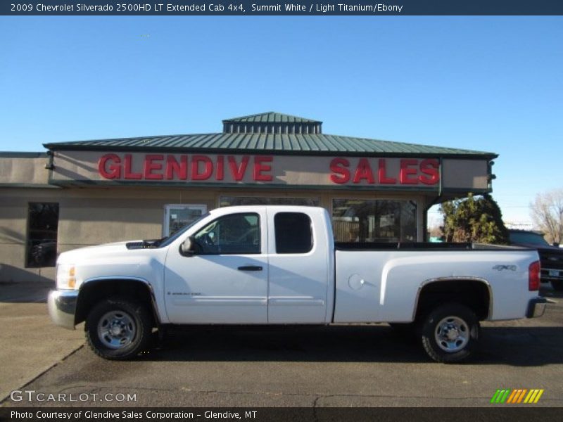 Summit White / Light Titanium/Ebony 2009 Chevrolet Silverado 2500HD LT Extended Cab 4x4