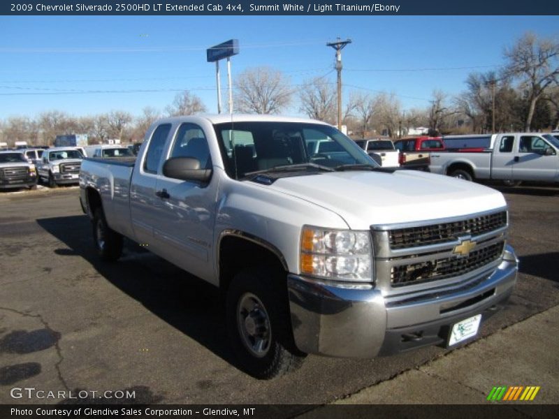 Summit White / Light Titanium/Ebony 2009 Chevrolet Silverado 2500HD LT Extended Cab 4x4