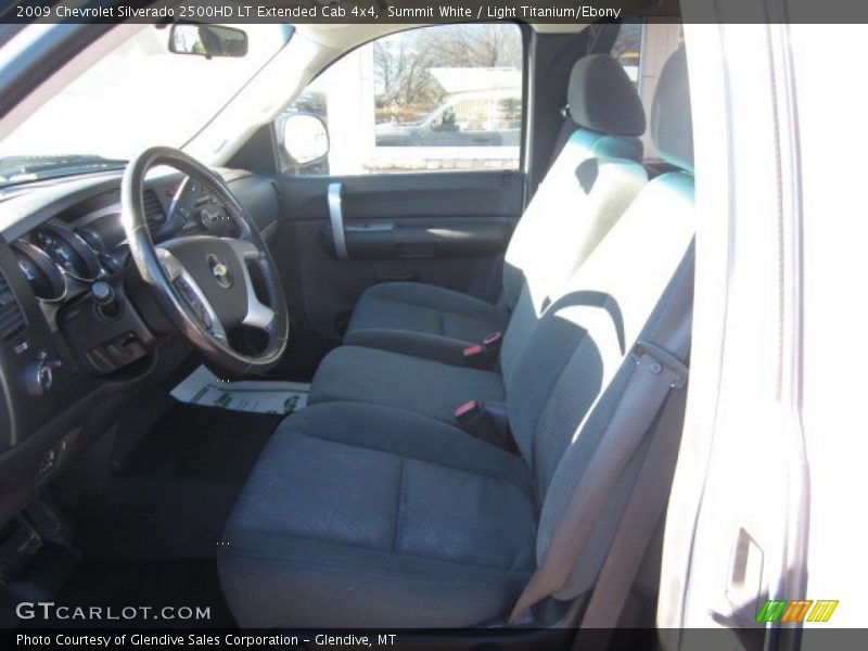 Summit White / Light Titanium/Ebony 2009 Chevrolet Silverado 2500HD LT Extended Cab 4x4