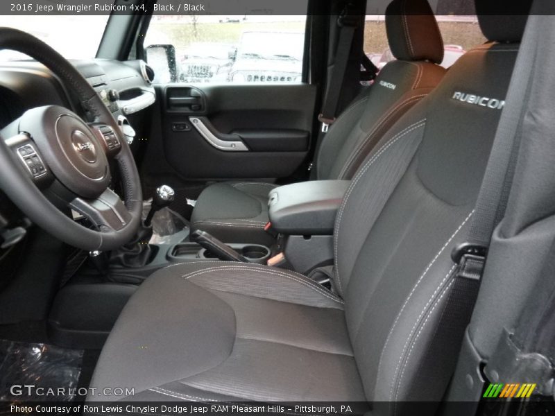 Front Seat of 2016 Wrangler Rubicon 4x4