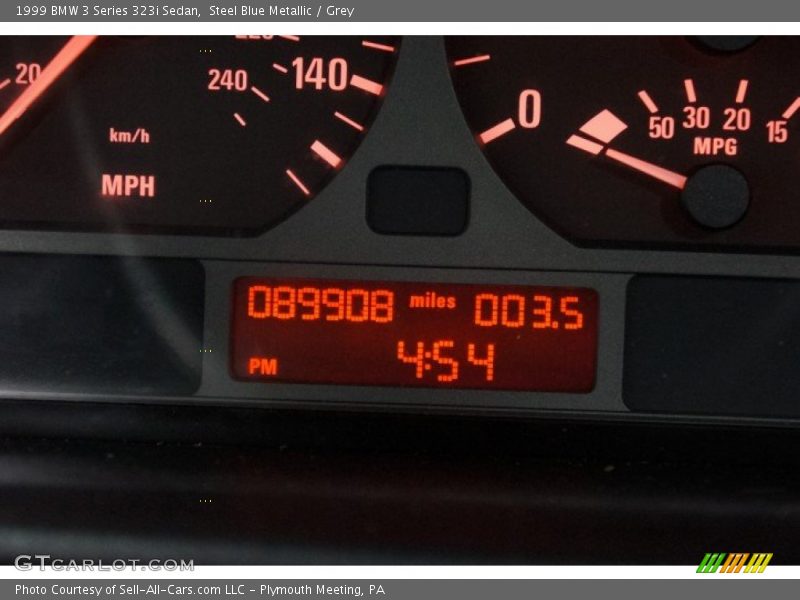 Steel Blue Metallic / Grey 1999 BMW 3 Series 323i Sedan