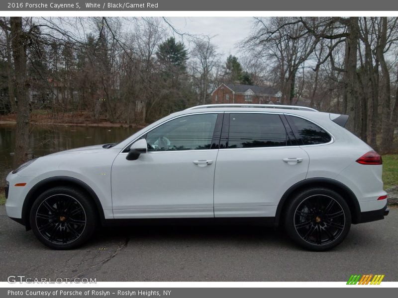 White / Black/Garnet Red 2016 Porsche Cayenne S