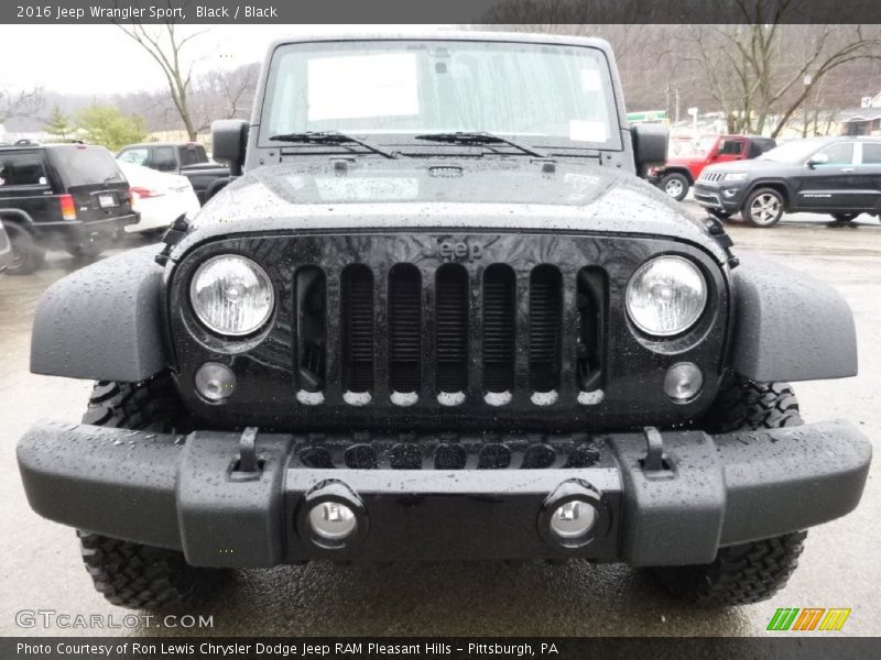 Black / Black 2016 Jeep Wrangler Sport