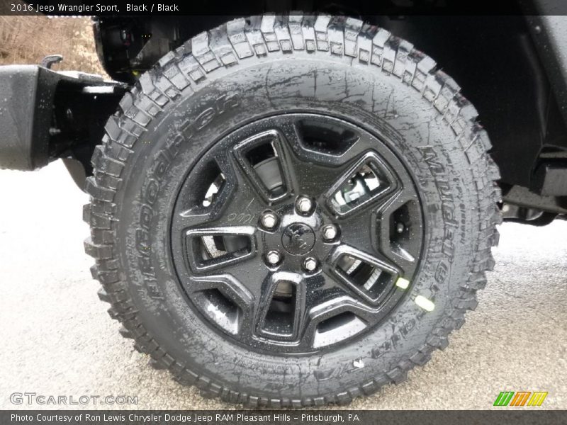 Black / Black 2016 Jeep Wrangler Sport