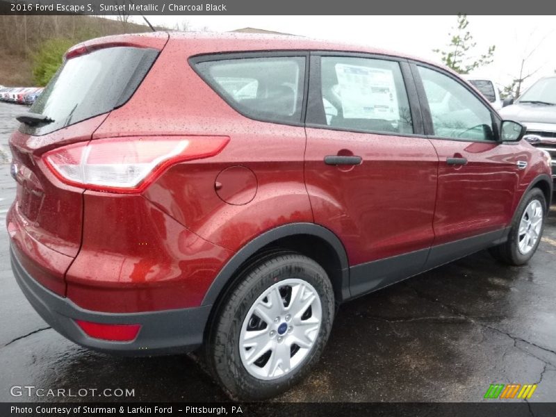 Sunset Metallic / Charcoal Black 2016 Ford Escape S