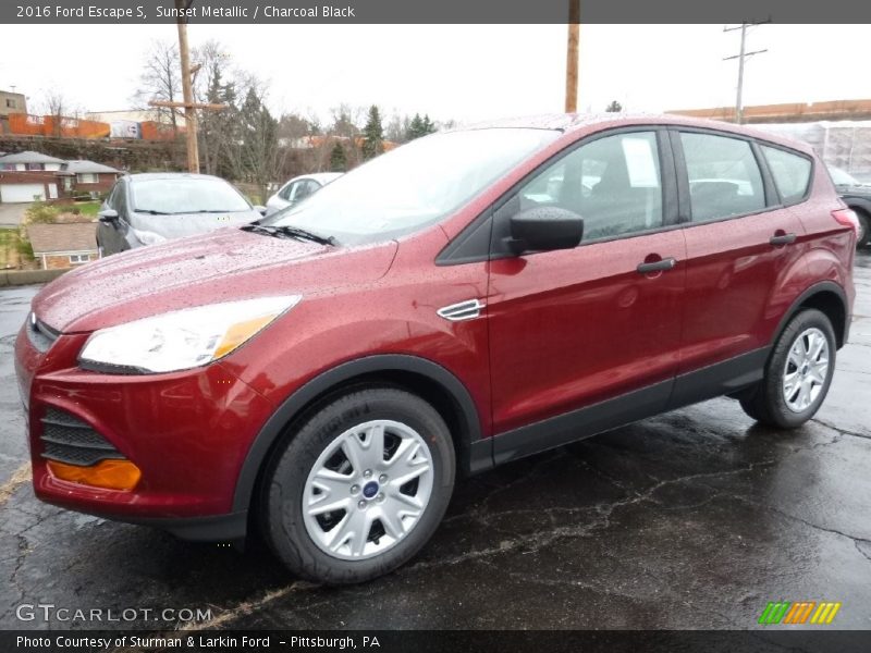 Sunset Metallic / Charcoal Black 2016 Ford Escape S