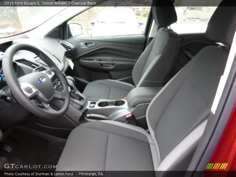 Sunset Metallic / Charcoal Black 2016 Ford Escape S