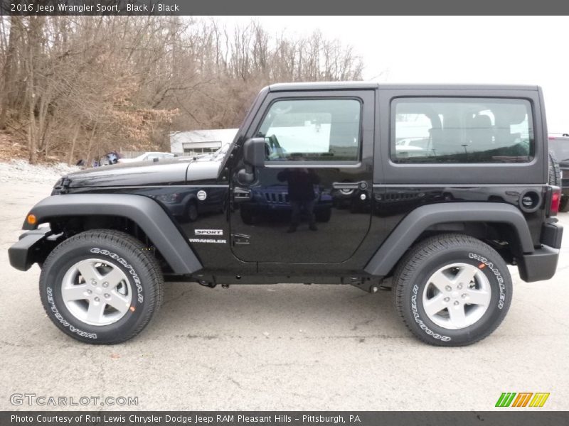 Black / Black 2016 Jeep Wrangler Sport