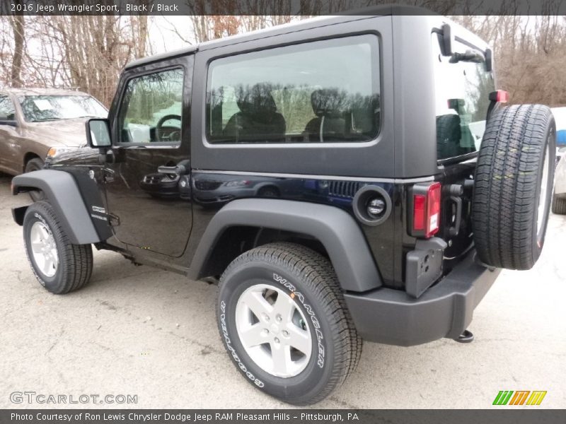 Black / Black 2016 Jeep Wrangler Sport