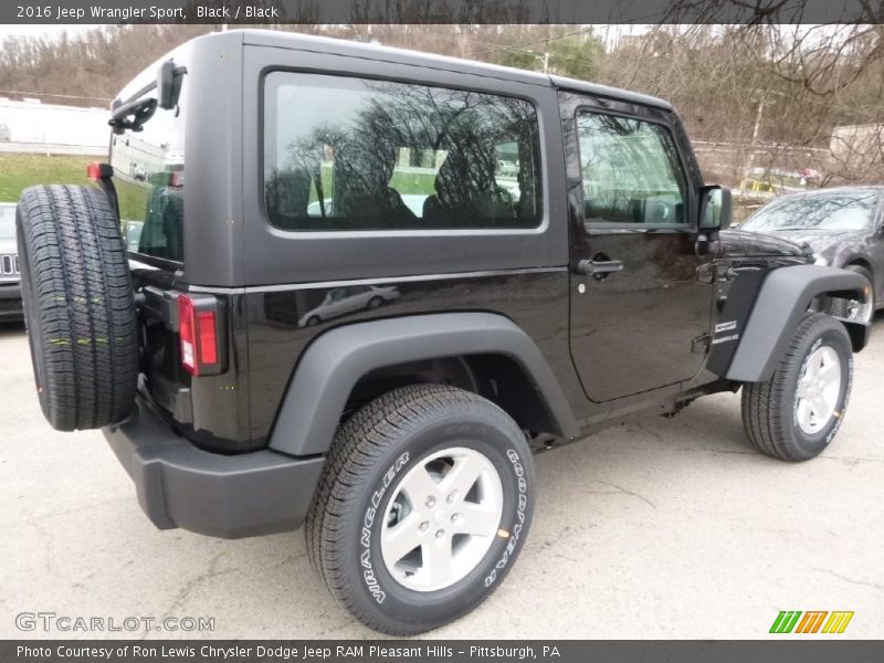 Black / Black 2016 Jeep Wrangler Sport
