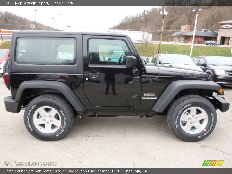 Black / Black 2016 Jeep Wrangler Sport