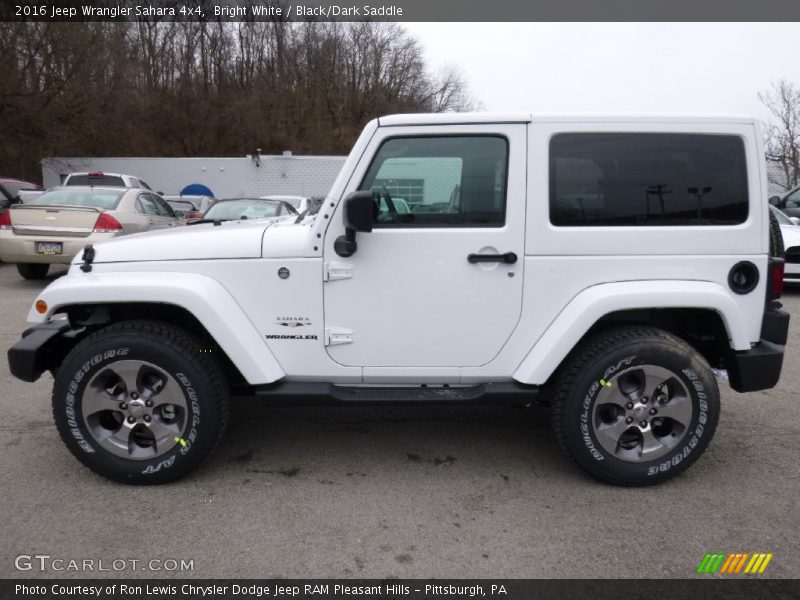 Bright White / Black/Dark Saddle 2016 Jeep Wrangler Sahara 4x4