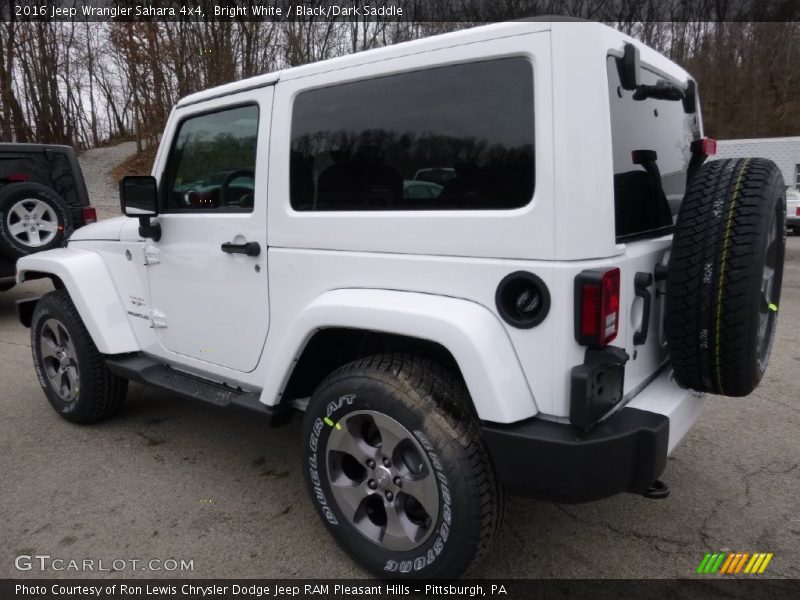 Bright White / Black/Dark Saddle 2016 Jeep Wrangler Sahara 4x4