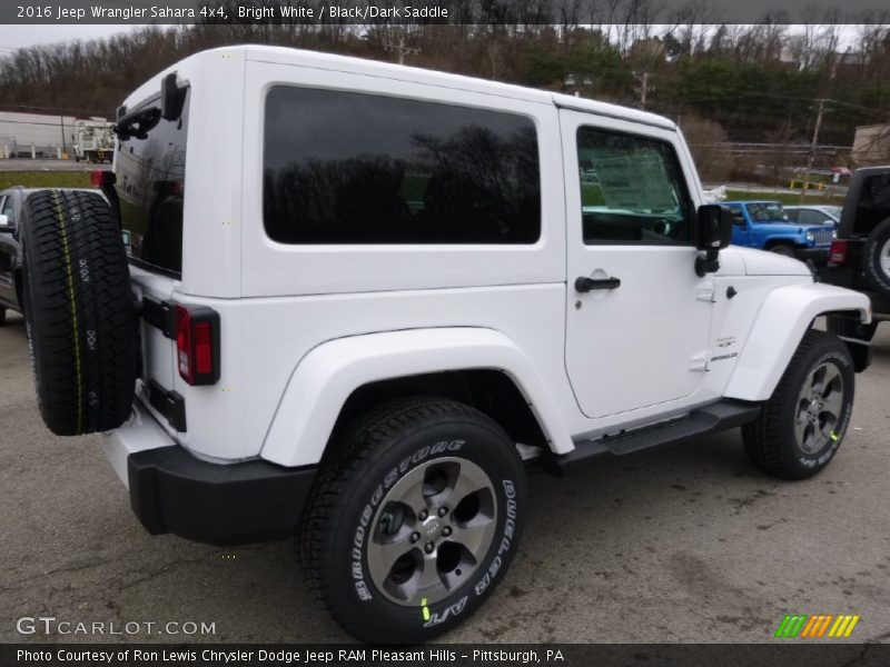 Bright White / Black/Dark Saddle 2016 Jeep Wrangler Sahara 4x4