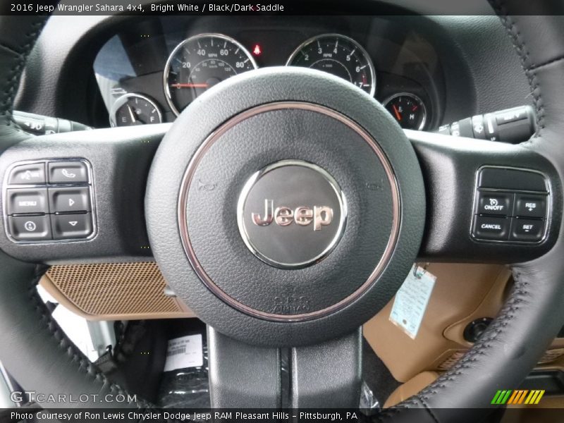 Bright White / Black/Dark Saddle 2016 Jeep Wrangler Sahara 4x4