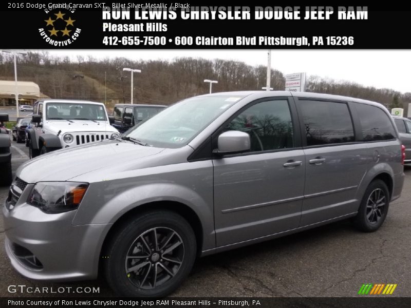 Billet Silver Metallic / Black 2016 Dodge Grand Caravan SXT