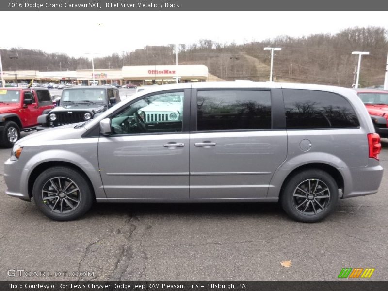 Billet Silver Metallic / Black 2016 Dodge Grand Caravan SXT