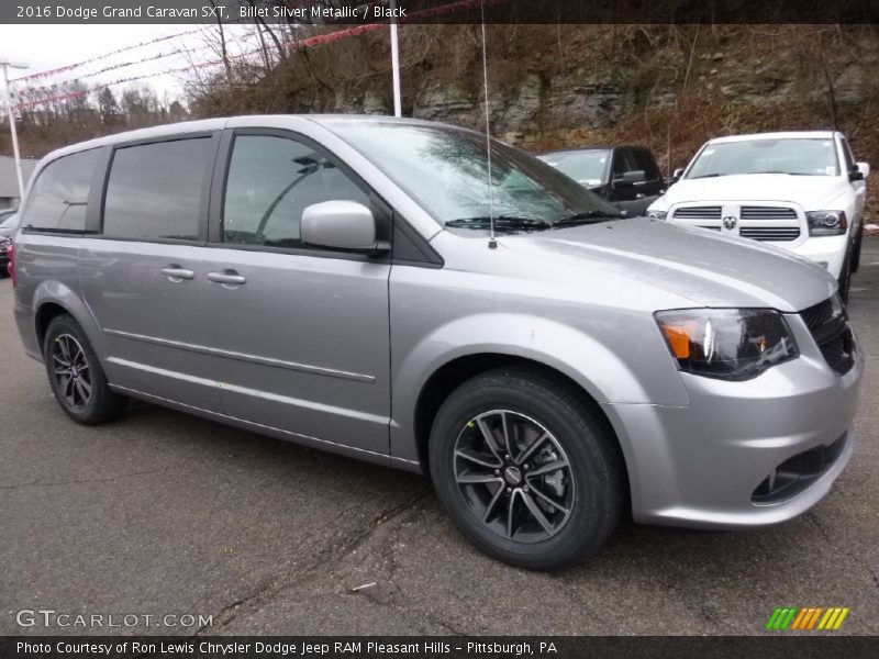 Billet Silver Metallic / Black 2016 Dodge Grand Caravan SXT
