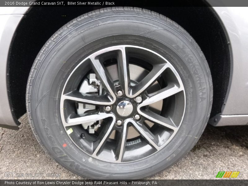Billet Silver Metallic / Black 2016 Dodge Grand Caravan SXT