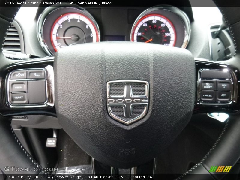 Billet Silver Metallic / Black 2016 Dodge Grand Caravan SXT