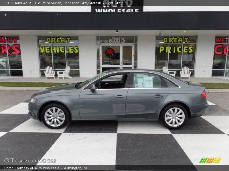 Monsoon Gray Metallic / Light Gray 2012 Audi A4 2.0T quattro Sedan