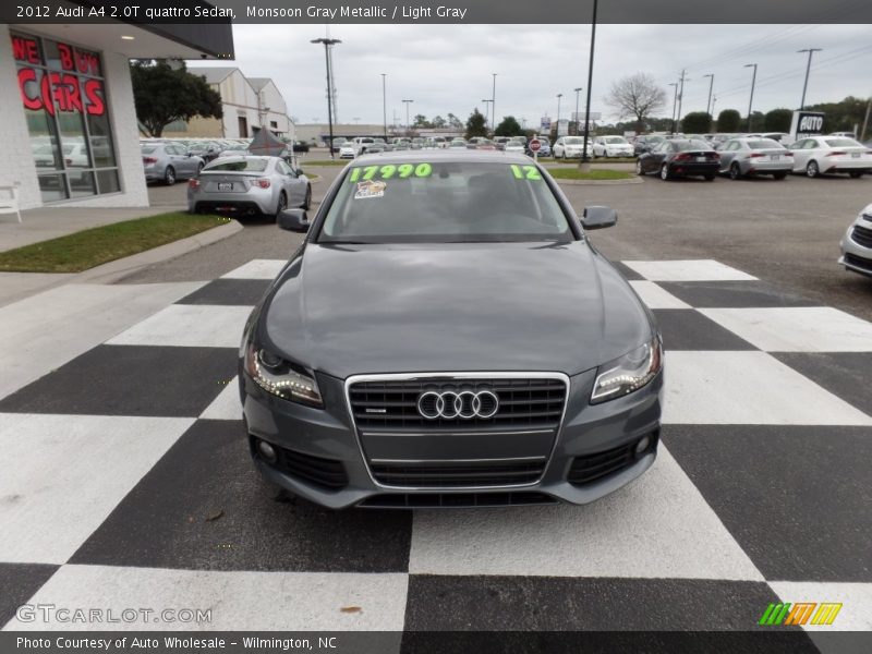 Monsoon Gray Metallic / Light Gray 2012 Audi A4 2.0T quattro Sedan