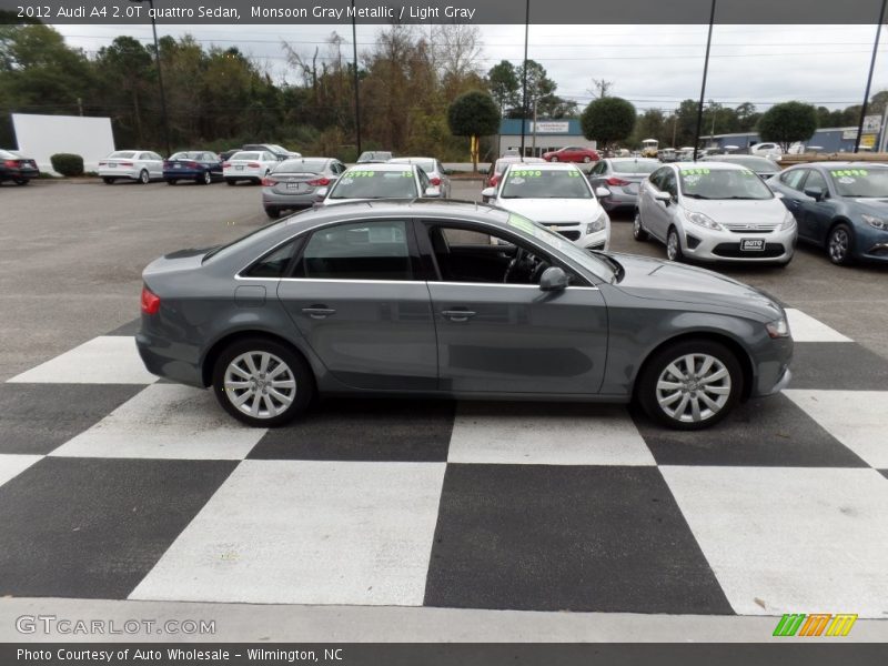 Monsoon Gray Metallic / Light Gray 2012 Audi A4 2.0T quattro Sedan