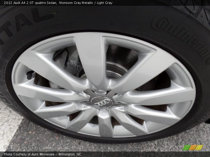 Monsoon Gray Metallic / Light Gray 2012 Audi A4 2.0T quattro Sedan