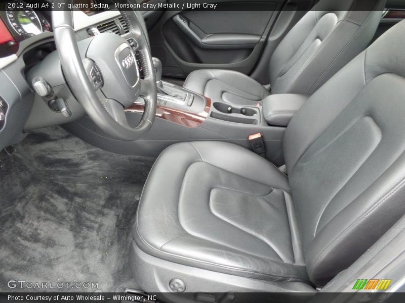 Monsoon Gray Metallic / Light Gray 2012 Audi A4 2.0T quattro Sedan